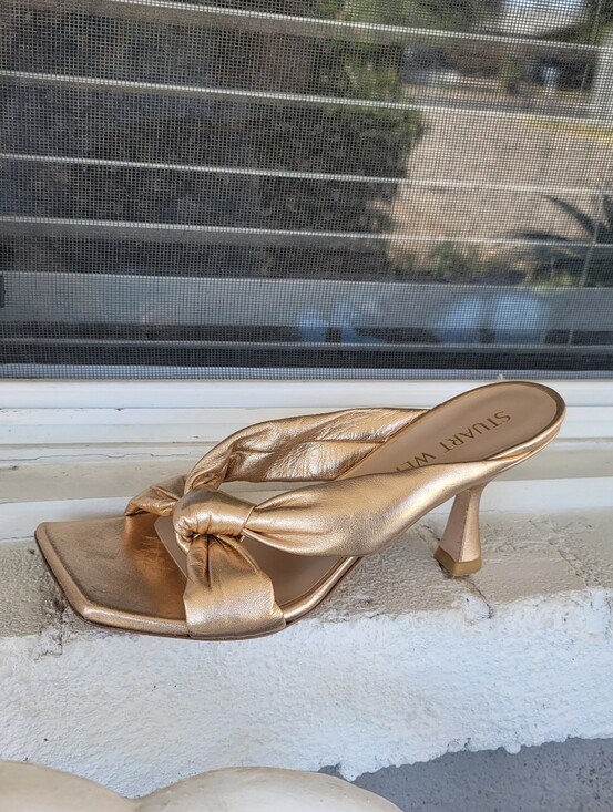 Stuart Weitzman Shoes - Stuart Weitzman Knot Metallic Sandals